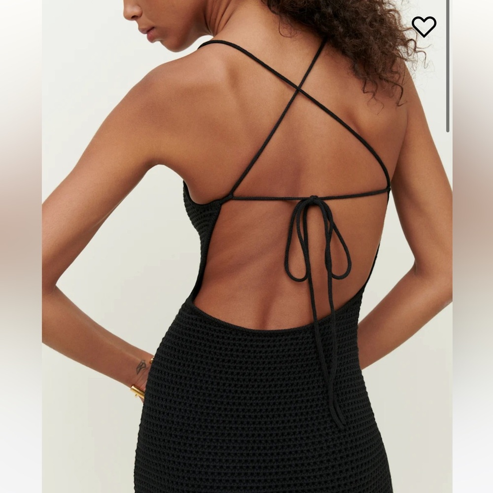 Reformation Alexina Open Knit Dress Backless